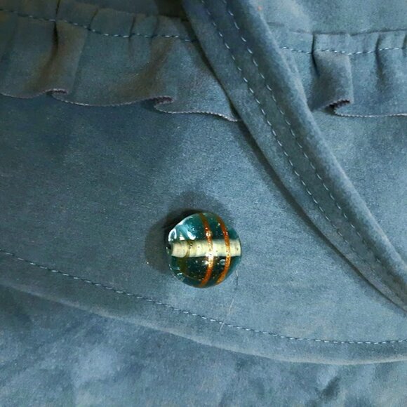 NEW Velvet texture Ruffled Crossbody Purse Shoulder bag FlipTop Blue Cute Girlie - Picture 8 of 9